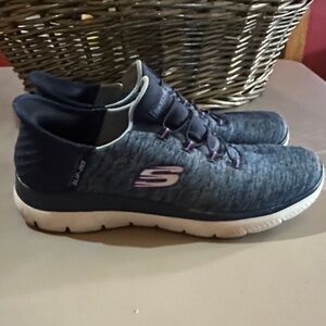 Skechers Slip-Ins Women's Navy and White Athletic Shoes